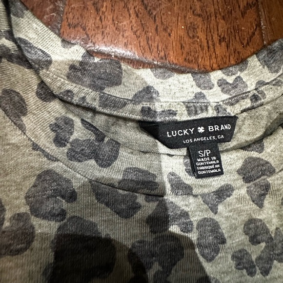 Lucky Brand Gray Leopard Print shirt dress - Picture 3 of 6